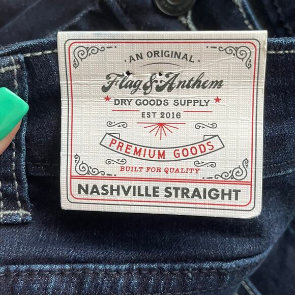 DEFECT ** NWT! Flag & Anthem Men's Indigo Wash Nashville Straight Size 31 x 32 - Picture 16 of 16